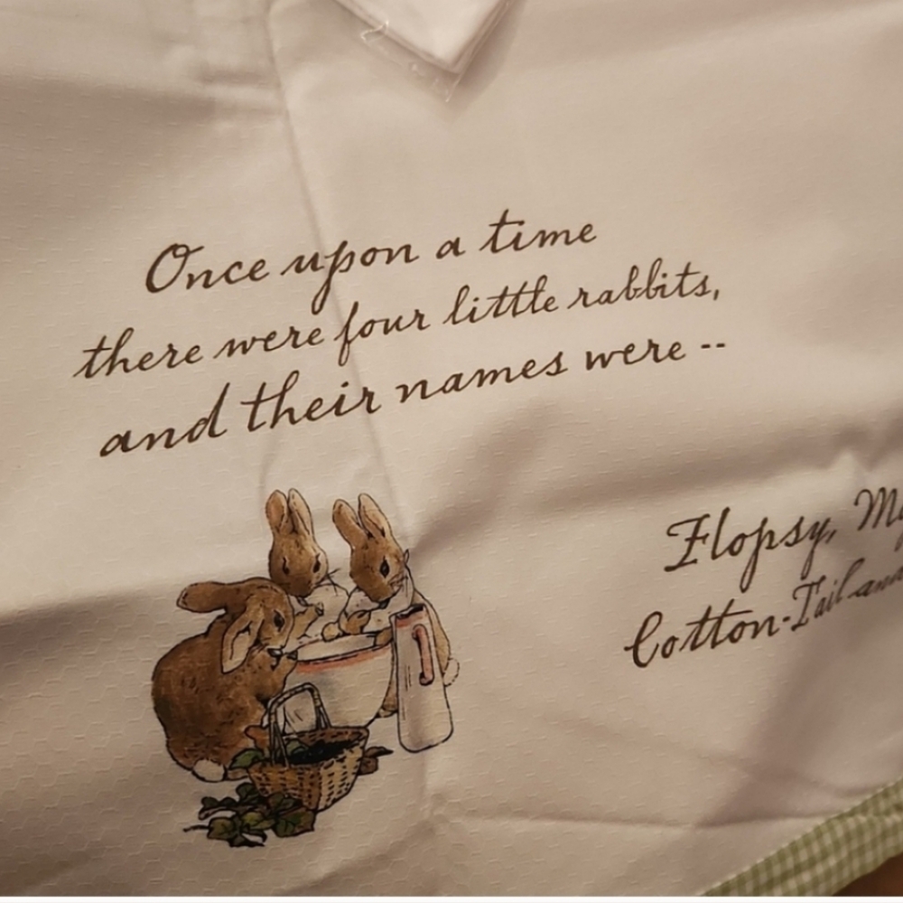 NEW Beatrix Potter Garden tablecloth Cotton Peter Rabbit handmade - Picture 8 of 12